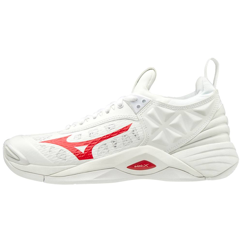 Womens Mizuno Wave Momentum Volleyball Shoes White/Red Philippines (MOSGUQ106)